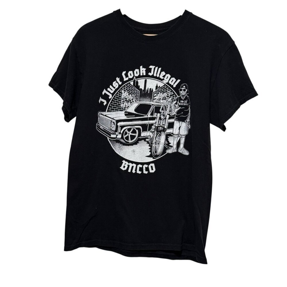 BNCCO Bobbers N Choppers Size Small Black Motorcycle Graphic Mens T-Shirt